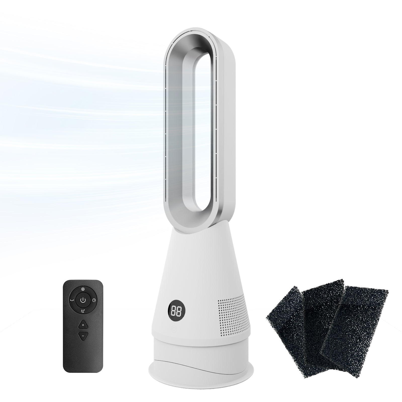 020L New Design Cooling Bladeless Fan Smart Home Tower Fan with Filter Air Purifier