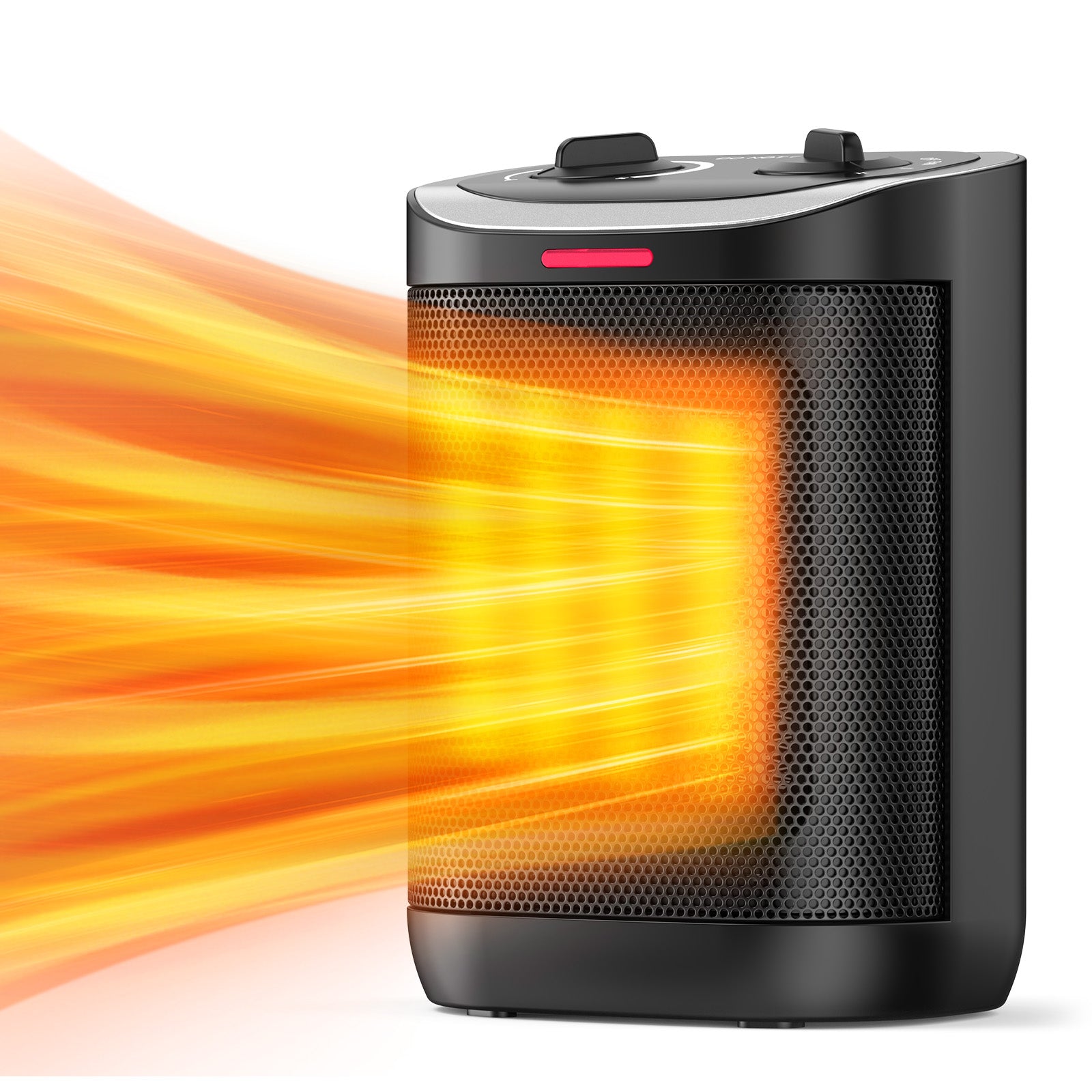 1500W PTC Ceramic Space Heater For Indoor Use, Portable Electric Heater with Adjustable Thermostat, Personal Office Heater with Overheat Tip-over, Small Safe for Indoor Home Bedroom