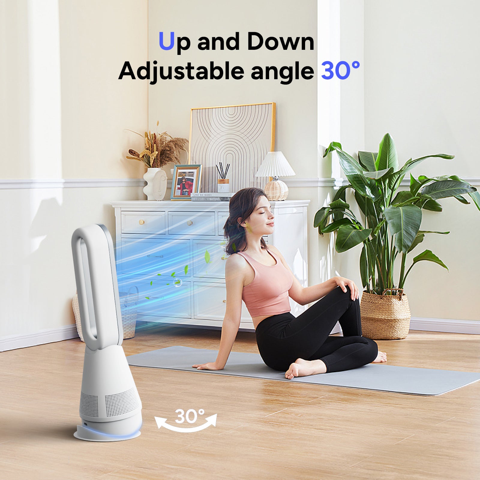 020L New Design Cooling Bladeless Fan Smart Home Tower Fan with Filter Air Purifier