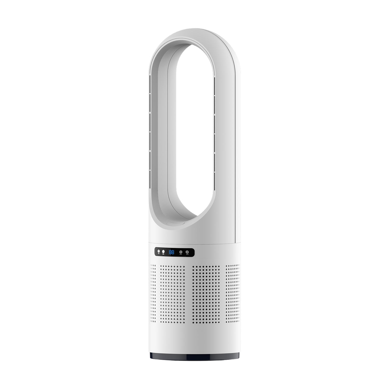 046 White Large Bladeless Tower Fan 31.5INCH/80CM Height Air Purifier Fan for Bedroom Safe for Children and Pet