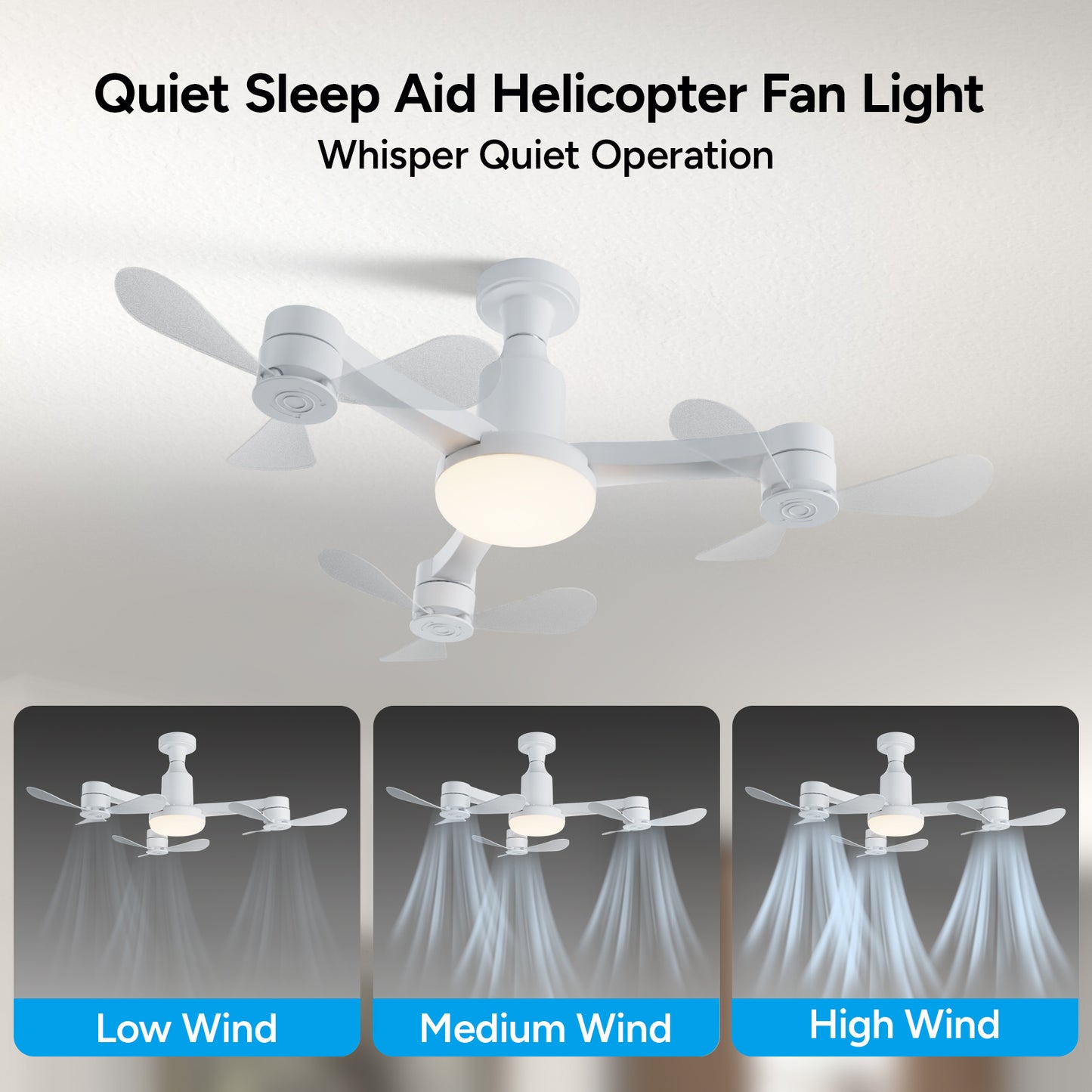 Faryuan 27 Inch Drone-Inspired Socket Fan Light