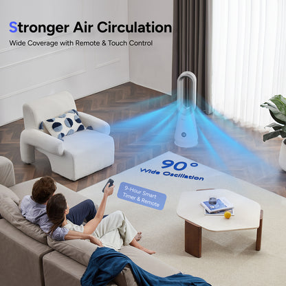 Faryuan 019L 2-in-1 Bladeless Tower Fan with H11 filter