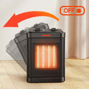 Space Heater, Portable Electric Ceramic Heater, Small Space Heater with Thermostat, 2S Fast Heating, Overheating & Tip-Over Protection, 1500W Heater for Indoor Use, Office, Home
