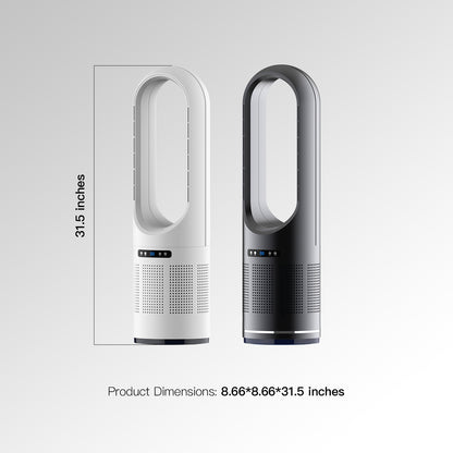 046 White Large Bladeless Tower Fan 31.5INCH/80CM Height Air Purifier Fan for Bedroom Safe for Children and Pet