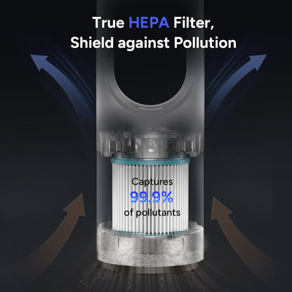 046 White Large Bladeless Tower Fan 31.5INCH/80CM Height Air Purifier Fan for Bedroom Safe for Children and Pet