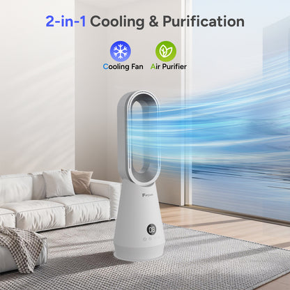 Faryuan 019L 2-in-1 Bladeless Tower Fan with H11 filter