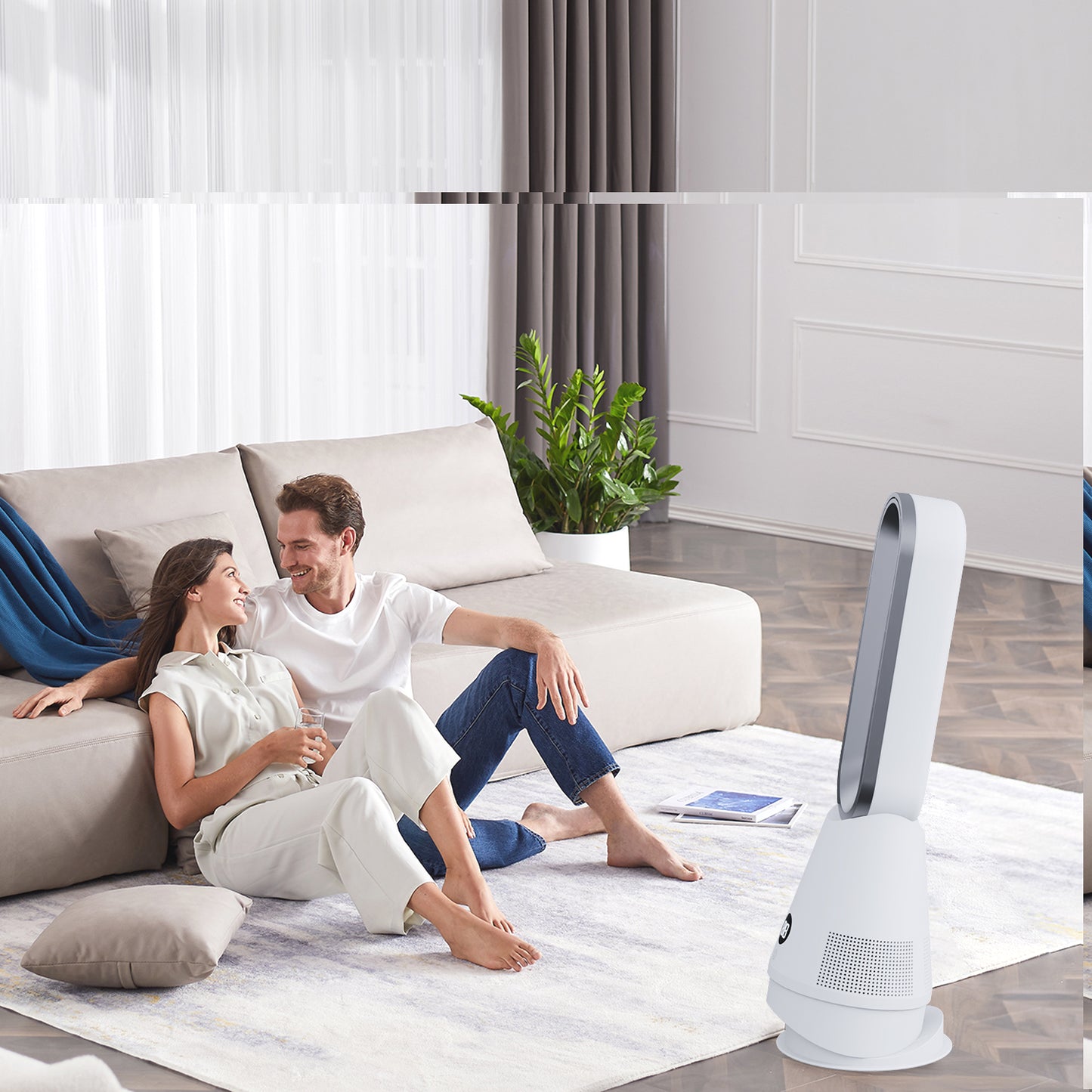 Ventilateur tour intelligent sans pales 020, nouveau design, avec filtre et purificateur d'air 