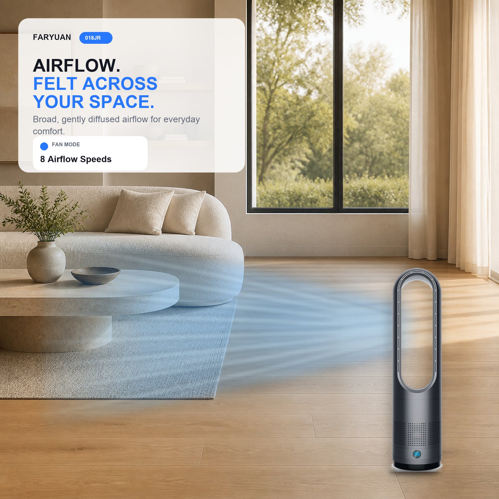 018JR Airflow felt across your space